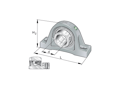 INA PASE15-XL PLUMMER BLOCK HOUSING - 2 BOLTS