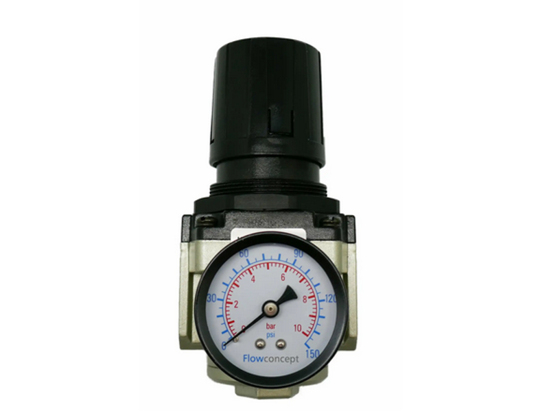 REGULATOR MED MANOMETER 0-10BAR 1/2" TILSLUTN.