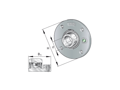 INA PME60-XL-N ROUND HOUSING - 4 BOLTS