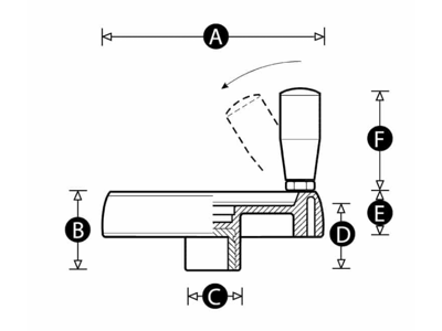 RENCOL 13213S SOLID CONTROL HANDWHEEL WITH FLUSH FOLDING HANDLE